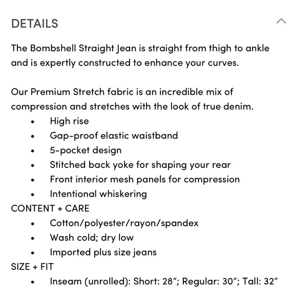 Torrid Bomdshell Straight Premium Stretch High Rise Jean NWT - Picture 7 of 8